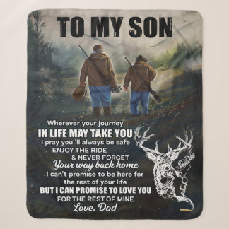 Cobertor Sherpa Carta Personalizada Para O Meu Filho A Partir De P
