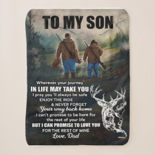 Cobertor Sherpa Carta Personalizada Para O Meu Filho Do Pai Em Bra