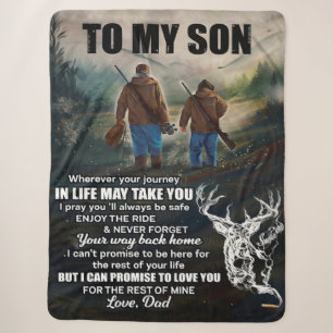 Cobertor Sherpa Carta Personalizada Para O Meu Filho Do Pai Em Bra
