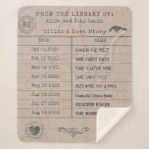 Cartão de Biblioteca Personalizado "Nossa História