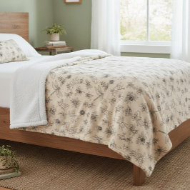 Cobertor Sherpa Cartoon Desenhado À Mão Insetos Padrões Jogar Em A