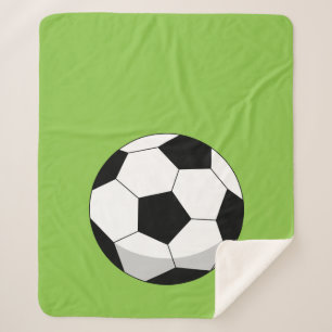 Cobertor Sherpa Cartoon Soccer Ball