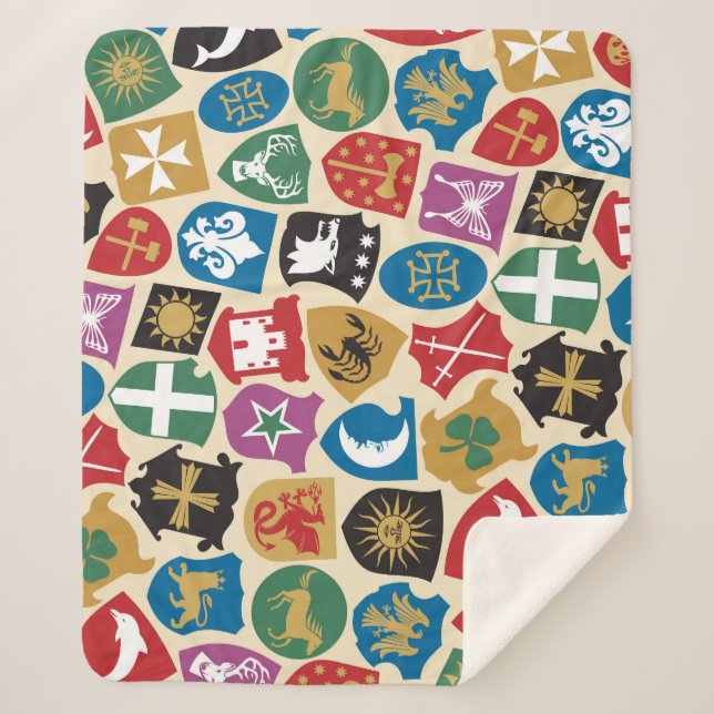 Cobertor Sherpa Casaco de Braços: Fundo Heráldico. (Frente)