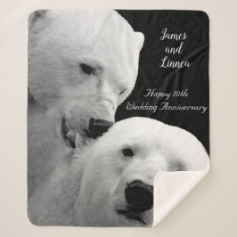 Cobertor Sherpa Casal de Urso Polar Ártico Adora Paixão