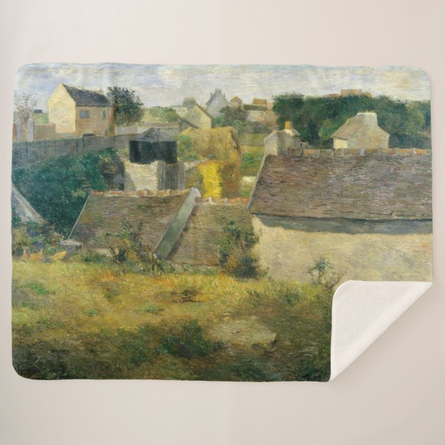 Cobertor Sherpa Casas de Paul Gauguin em Vaugirard (Frente (Horizontal))