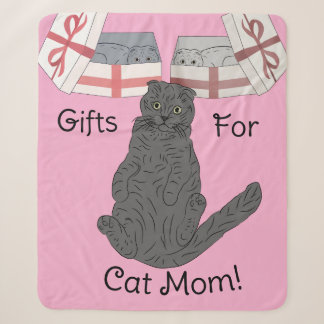Cobertor Sherpa Cat Mamãe Oferece Sherpa Blanket