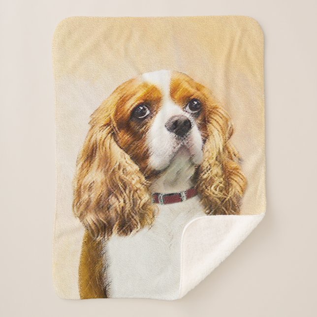 Cobertor Sherpa Cavalier King Charles Spaniel Original (Frente)