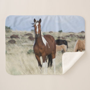 Cobertor Sherpa Cavalos Selvagens, Montanhas Steens