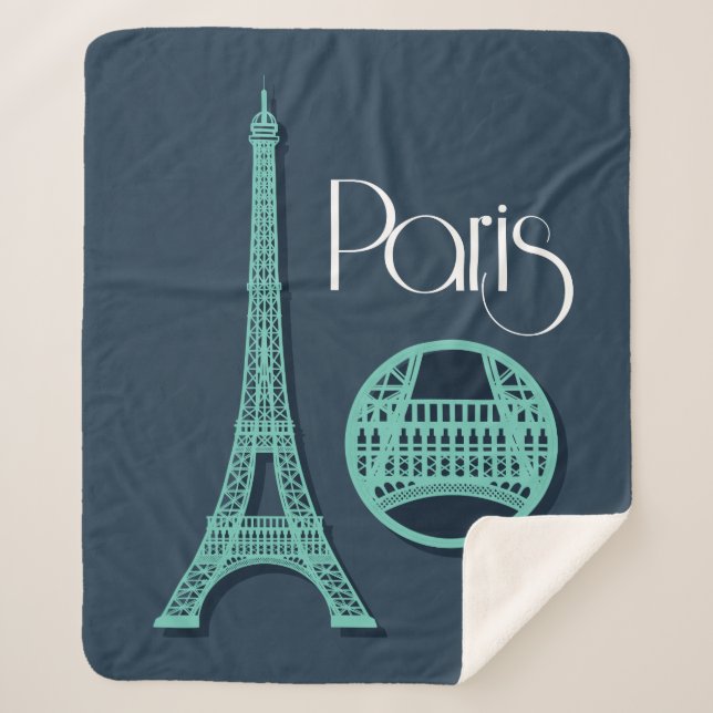 Cobertor Sherpa Cerceta de Paris (Frente)