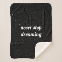 Céu Noturno com Estrelas Citação Sherpa Blanket