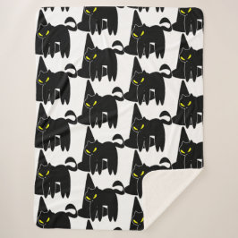 Cobertor Sherpa Chapéu de Fantasma Preto e Bruxa Bonito de Hallowe
