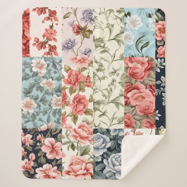 Cobertor Sherpa Charme Vintage  (Frente)