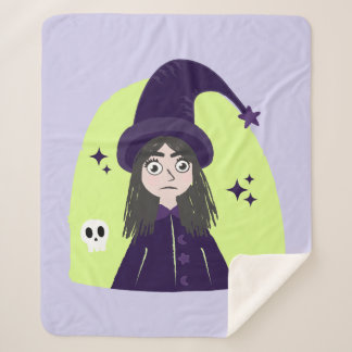 Cobertor Sherpa Charming Angry Cute Witch