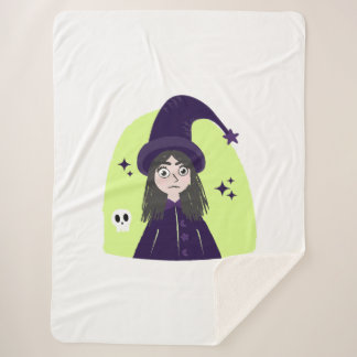 Cobertor Sherpa Charming Angry Cute Witch