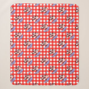Cobertor Sherpa Cheque de Gingham Vermelho