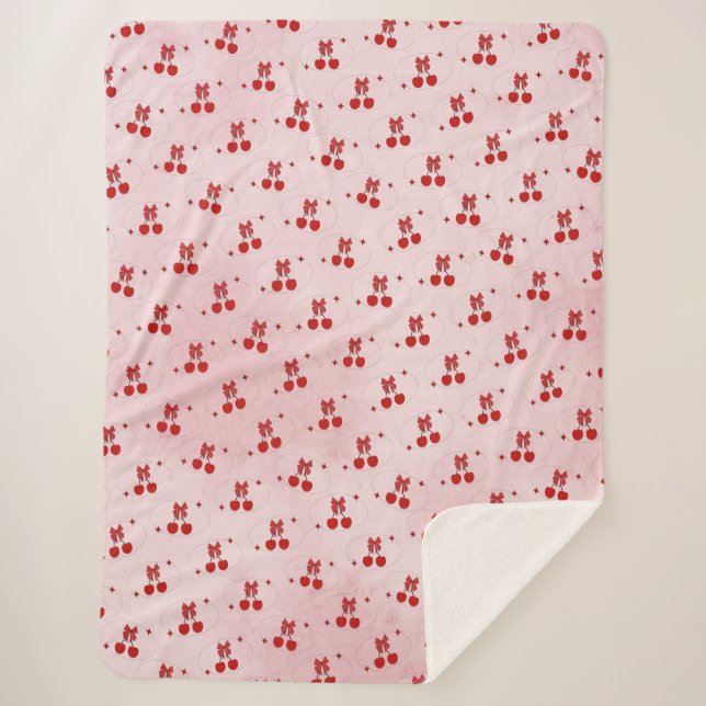 Cobertor Sherpa Cherry (Frente)