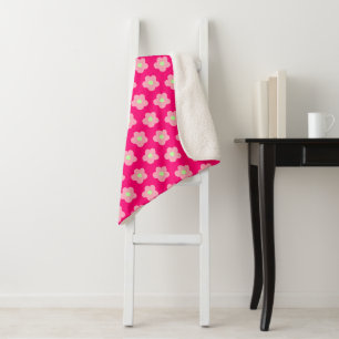 Cobertor Sherpa Cherry Blossoms a rosa