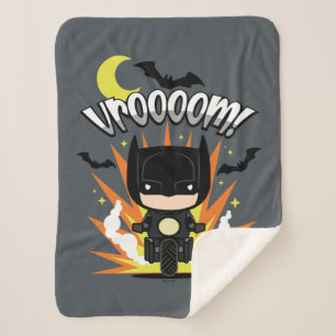 Cobertor Sherpa Chibi Batman Batcycle
