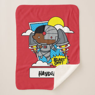 Cobertor Sherpa Chibi Cyborg Desliga!