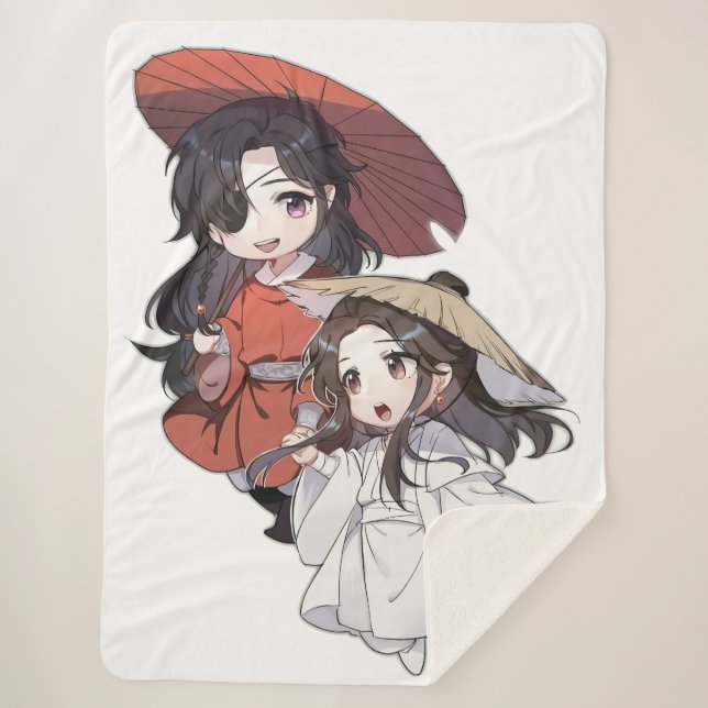 Cobertor Sherpa Chibi Tgcf Blanket (Frente)