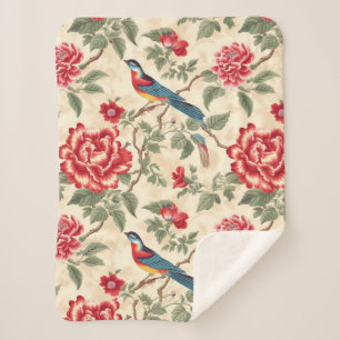 Cobertor Sherpa Chic beige chinoiserie