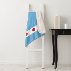 Cobertor Sherpa Chicago Love Sherpa Blanket Luxúria