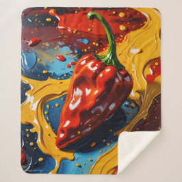 Cobertor Sherpa Chili cromático - Império do abacaxi