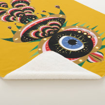 Chimera - Pássaro de Peixe Sherpa Blanket