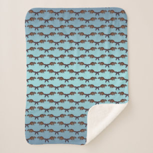 Cobertor Sherpa Chipmunk Frenzy Sherpa Blanket (Sky Blue Mix)