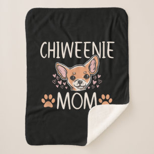 Cobertor Sherpa chiweenie mãe chihuahua, linda dona de cachorro,