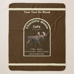 Cobertor Sherpa Chocolate Moose Café