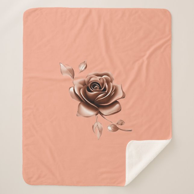 Cobertor Sherpa Chocolate Rose Glaze (Frente)