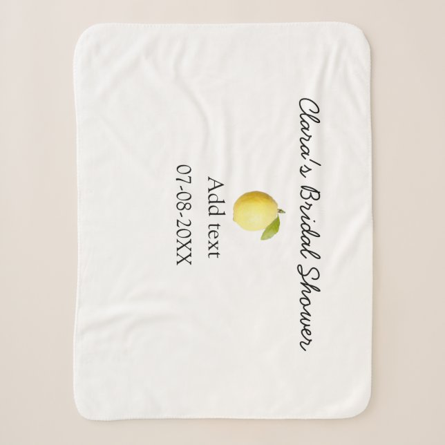 Cobertor Sherpa Chuva de arroz de limão moderna simples minimalist (Frente)