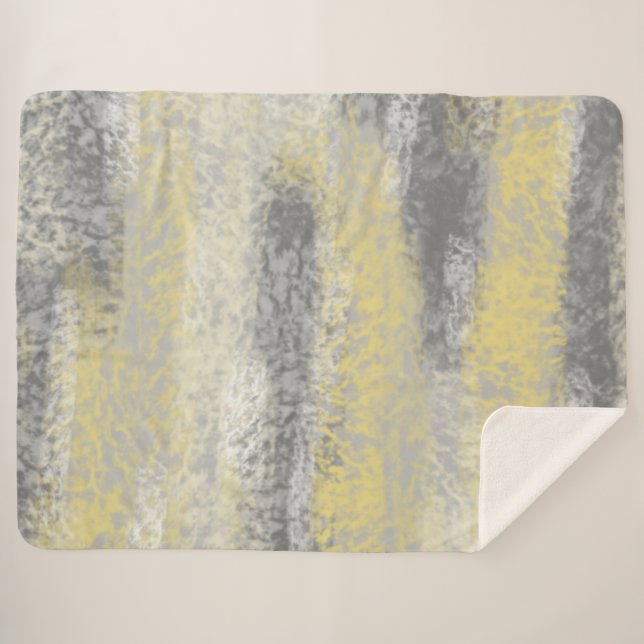 Cobertor Sherpa Cinza abstrato Suave Hue Amarelo (Frente (Horizontal))