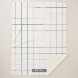 Cobertor Sherpa Cinza de grade