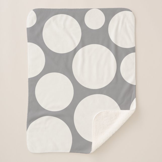 Cobertor Sherpa Cinza de tempestade Cozy Blanket (Frente)