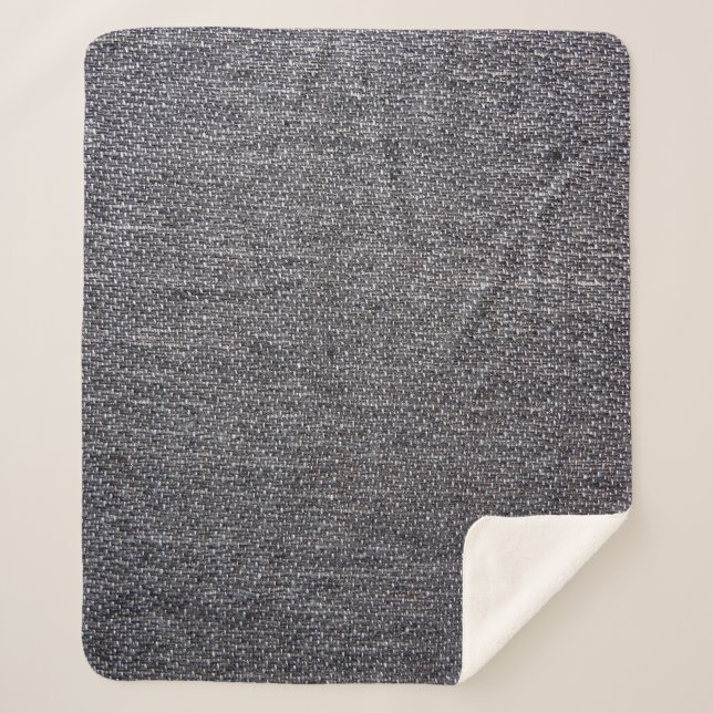 Cobertor Sherpa cinza preta (Frente)