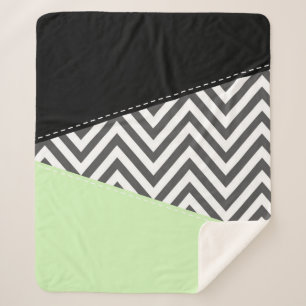 Cobertor Sherpa Cinza Zigzag, Cinza Chevron, Zigzag Patterno, Casa