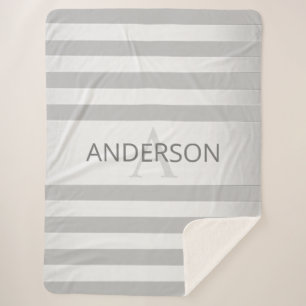 Cobertor Sherpa Cinzas e tiras de óculos de prata de Faux contemp