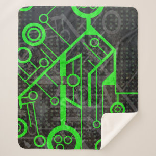 Cobertor Sherpa Circuito Verde