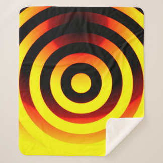 Cobertor Sherpa círculo com fundo geométrico em t colorido