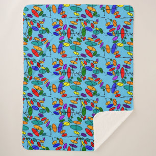 Cobertor Sherpa Círculos Coloridos abstrato