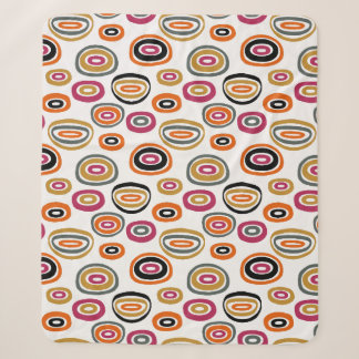 Cobertor Sherpa círculos coloridos, arte abstrata geométrica