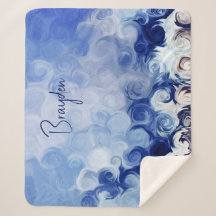 Círculos de Abstrato azul personalizados Sherpa Bl