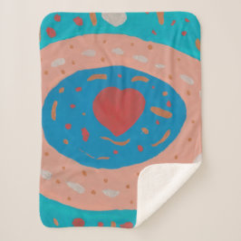 Cobertor Sherpa Círculos de amor Sherpa Blanket