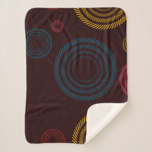 Cobertor Sherpa Círculos legal, coloridos, de tendências