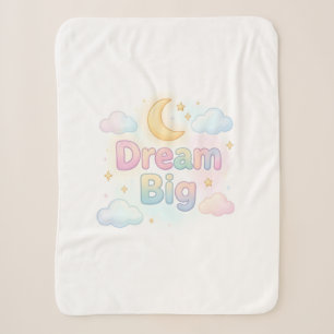 Cobertor Sherpa Citação caprichosa em pastel suave sobre branco