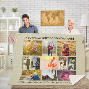 Cobertor Sherpa Citação De Lembrança Natural Na Foto De Memória Ad