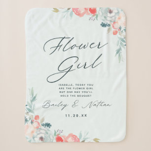 Cobertor Sherpa Citação de Menina de Flores de Peônia Floral de Ja