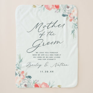 Cobertor Sherpa Citação Floral de Jardim Francês para a Mãe do Noi
